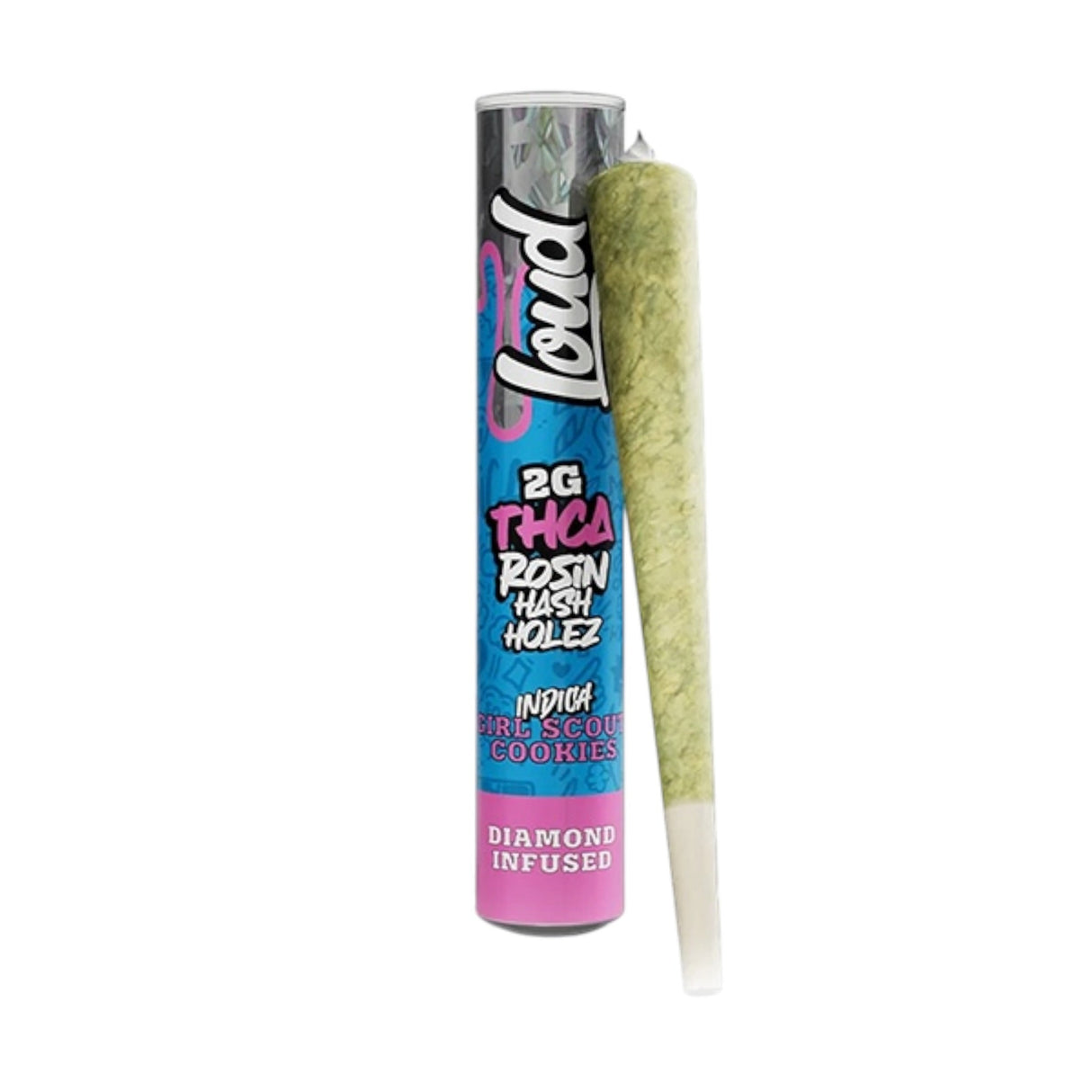 Loud THC-A Rosin Hash Holez Diamond Infused Pre-Rolls - 2g