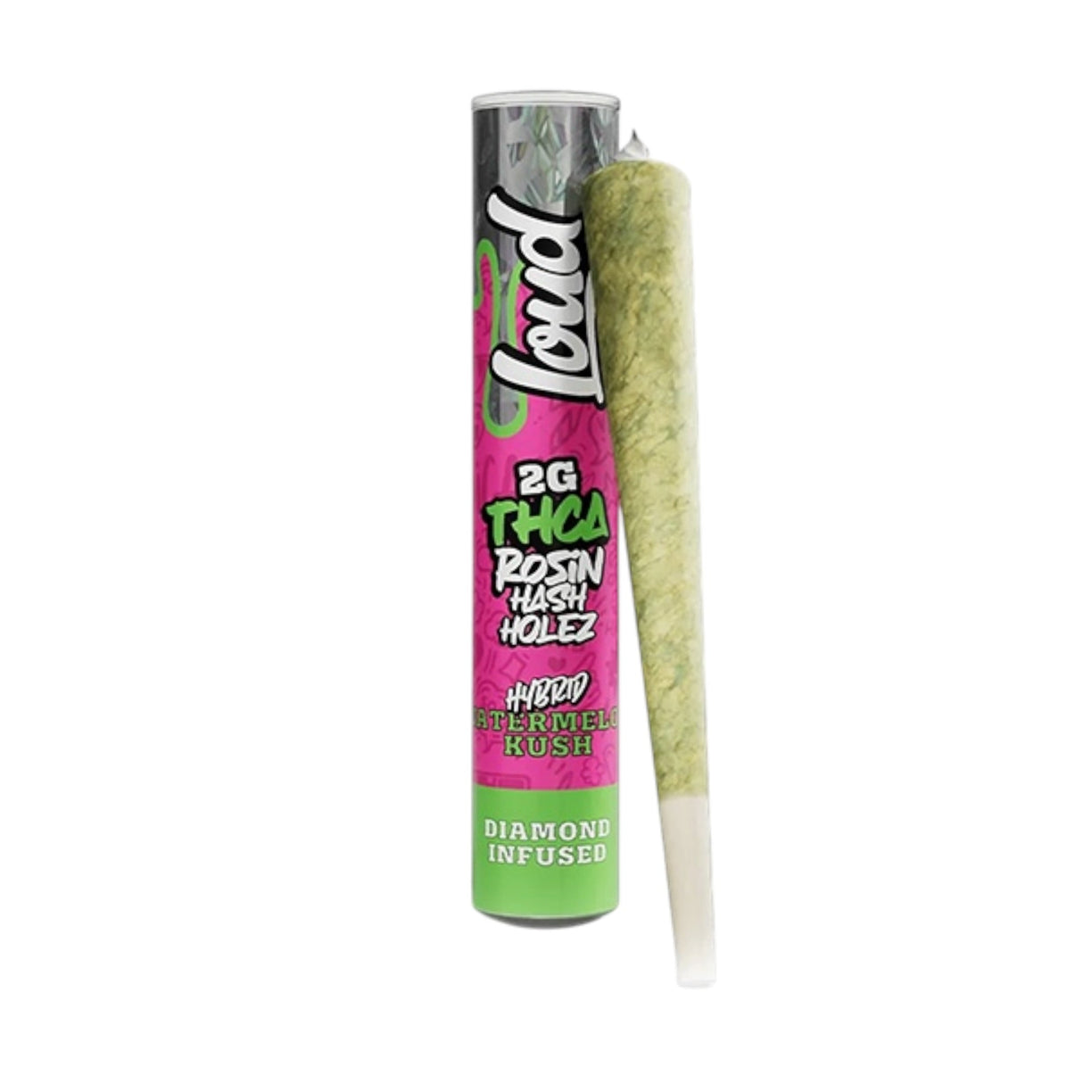 Loud THC-A Rosin Hash Holez Diamond Infused Pre-Rolls - 2g
