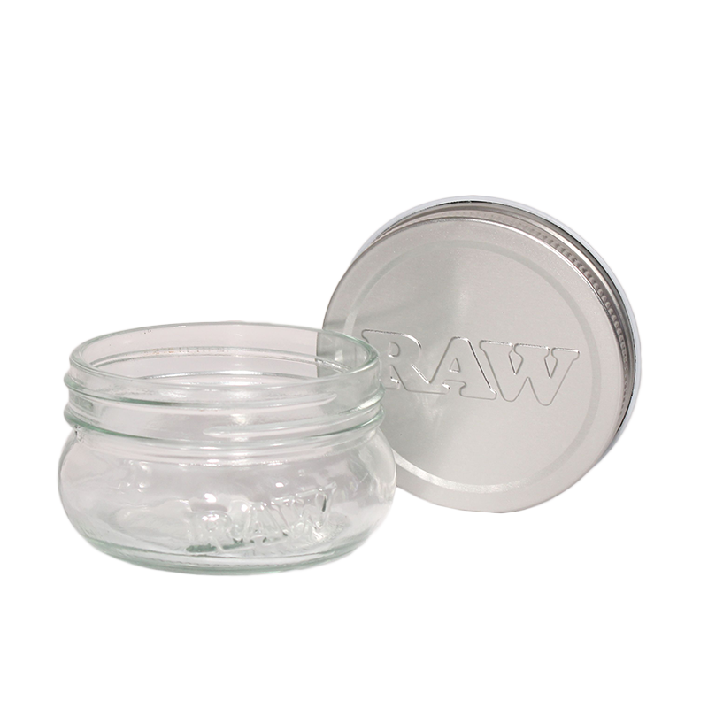 RAW Glass Mason Jar