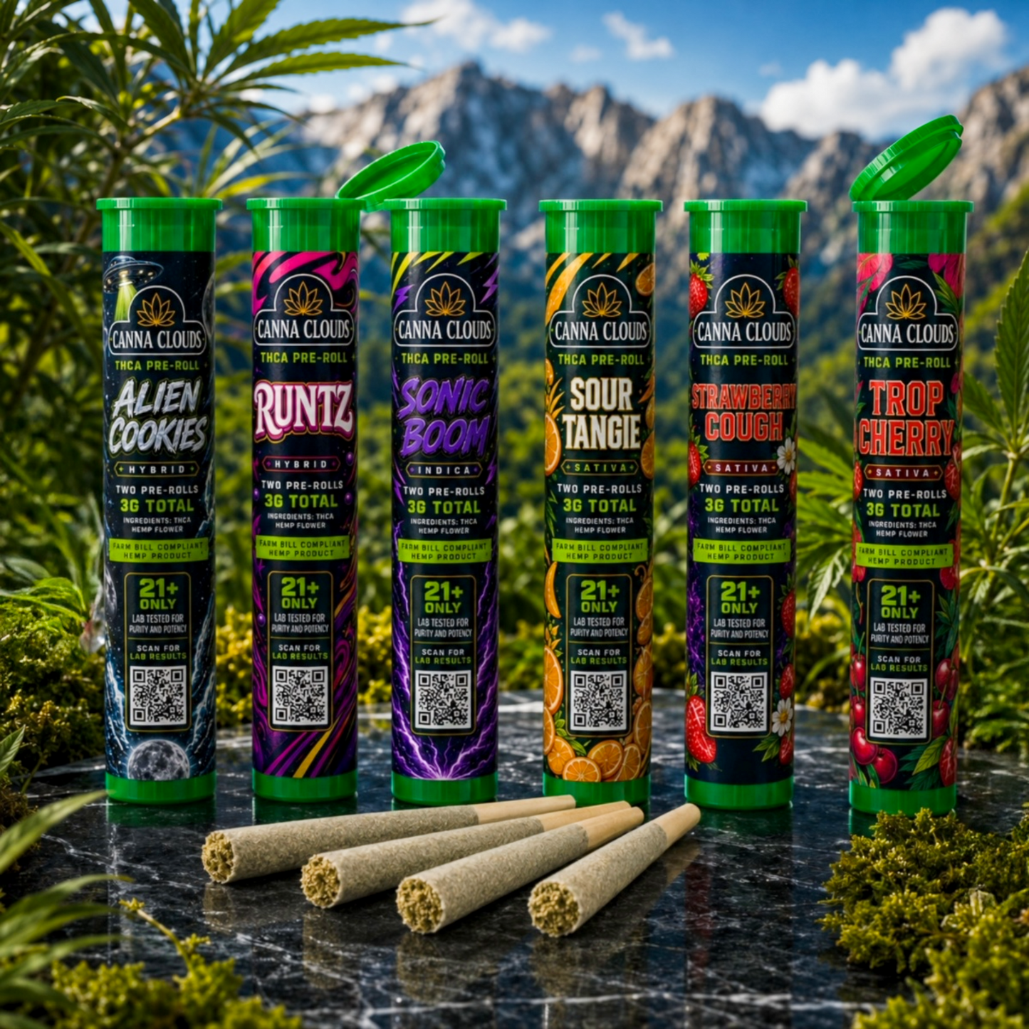 Canna Clouds THC-P Pre-Rolls - 3g