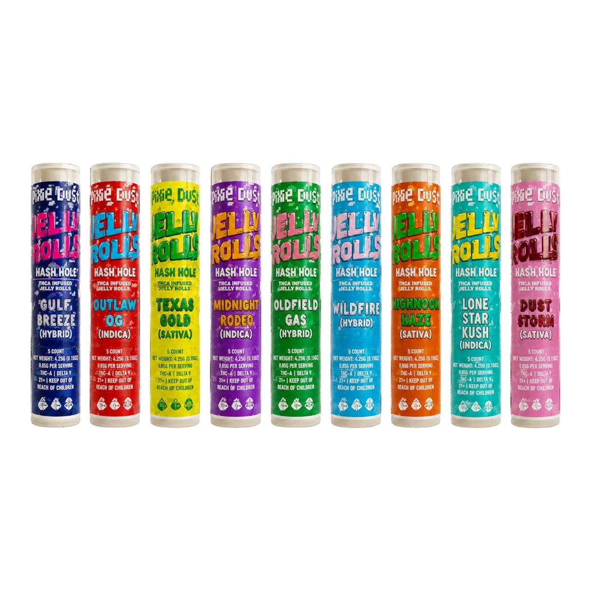 Pixie Dust THC-A Jelly Rolls Hash Holes Pre-Rolls - 2.3g