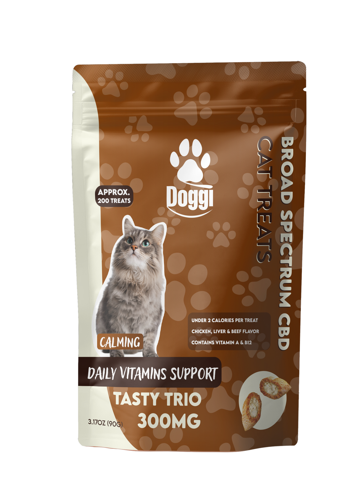 Doggi Broad Spectrum CBD Cat Treats - 300mg