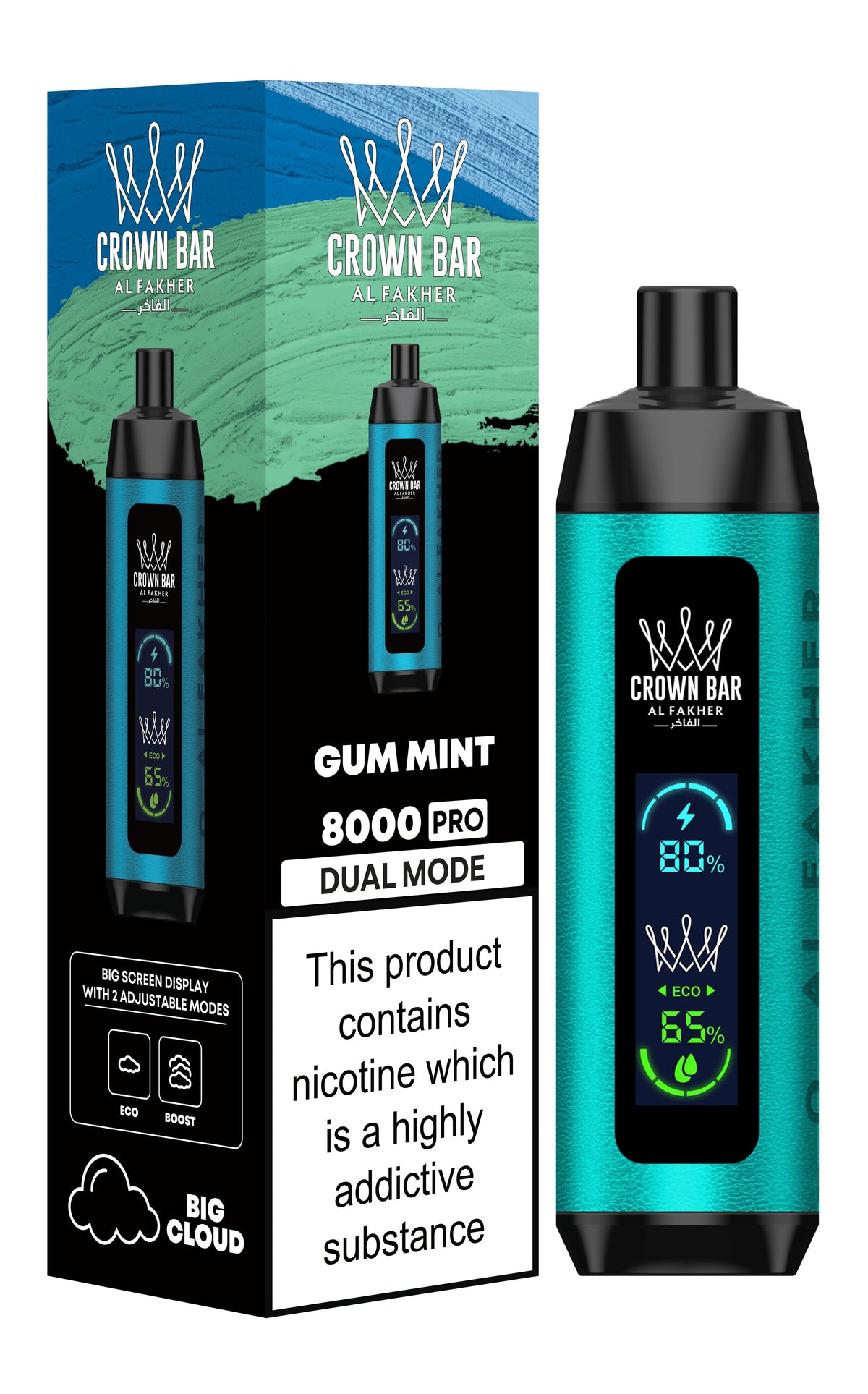 Al Fakher Crown Bar Pro Disposable Vape - 8,000 Puffs