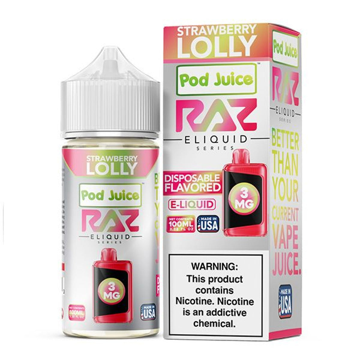 Pod Juice X Raz E-Juice - 100ml