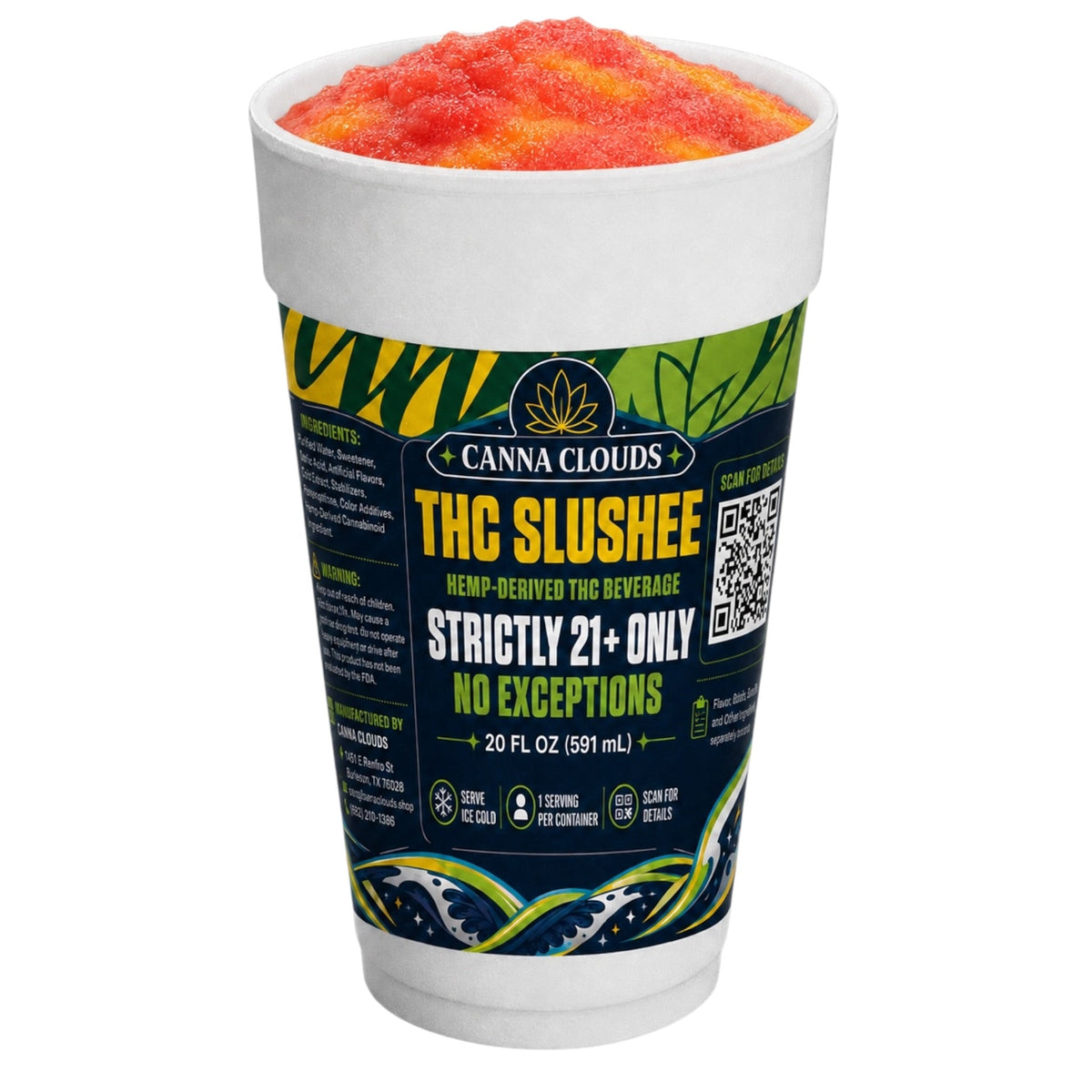 Canna Clouds D9 Slushies - 100mg