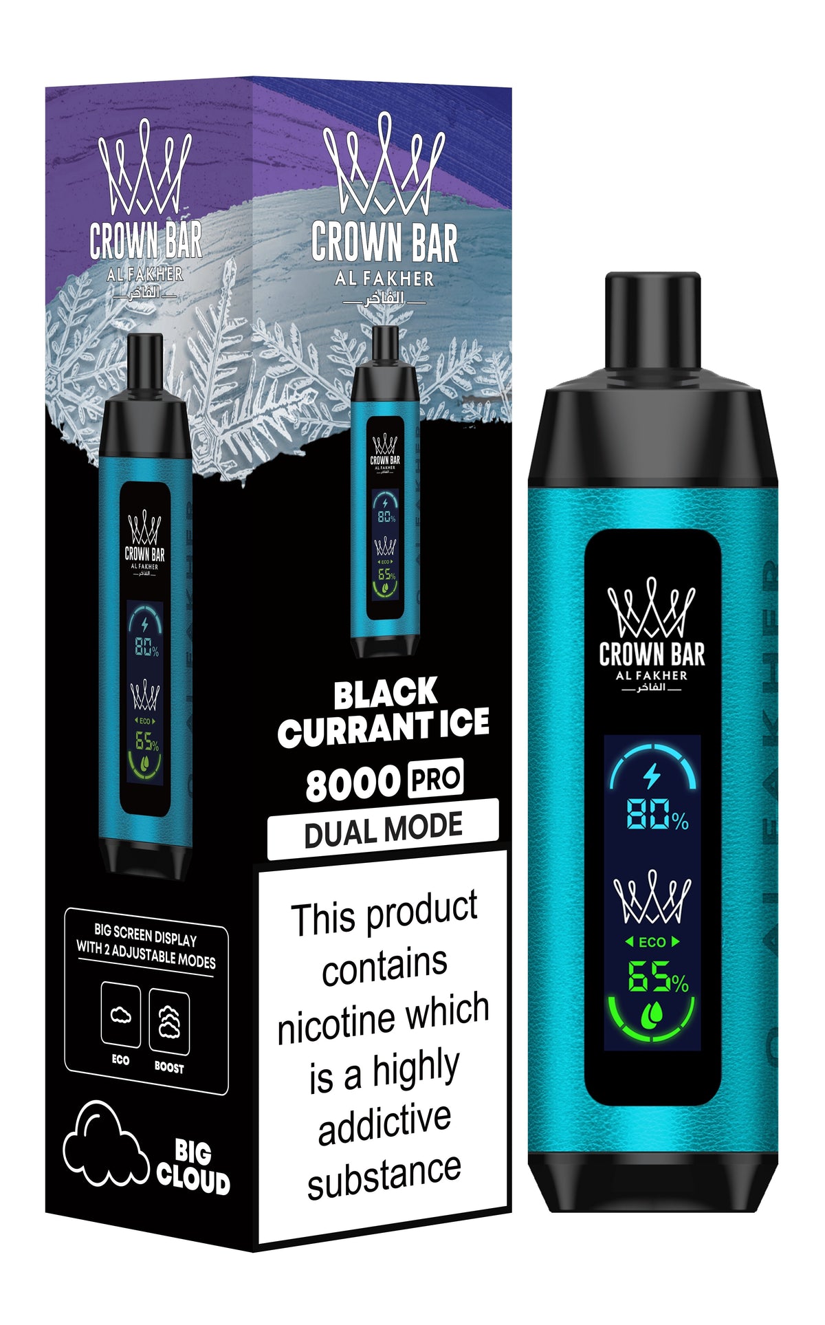 Al Fakher Crown Bar Pro Disposable Vape - 8,000 Puffs