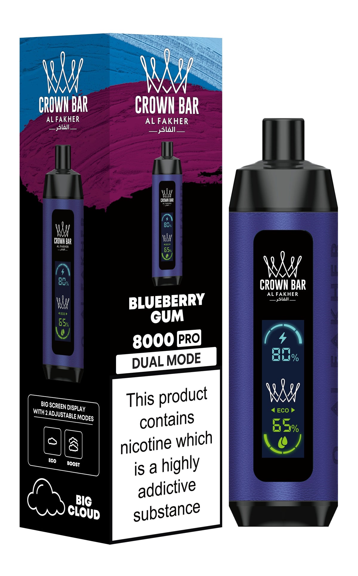 Al Fakher Crown Bar Pro Disposable Vape - 8,000 Puffs