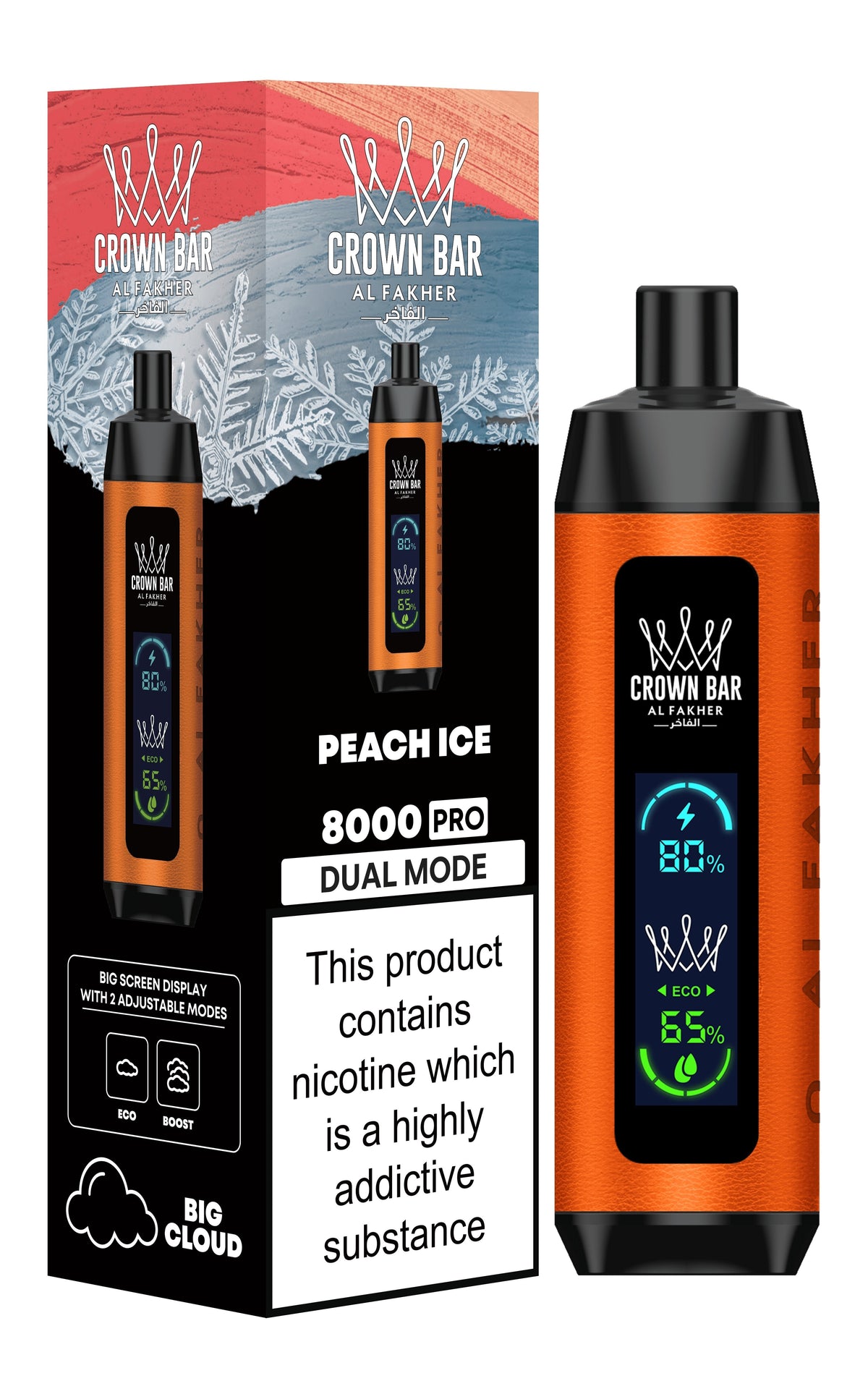 Al Fakher Crown Bar Pro Disposable Vape - 8,000 Puffs
