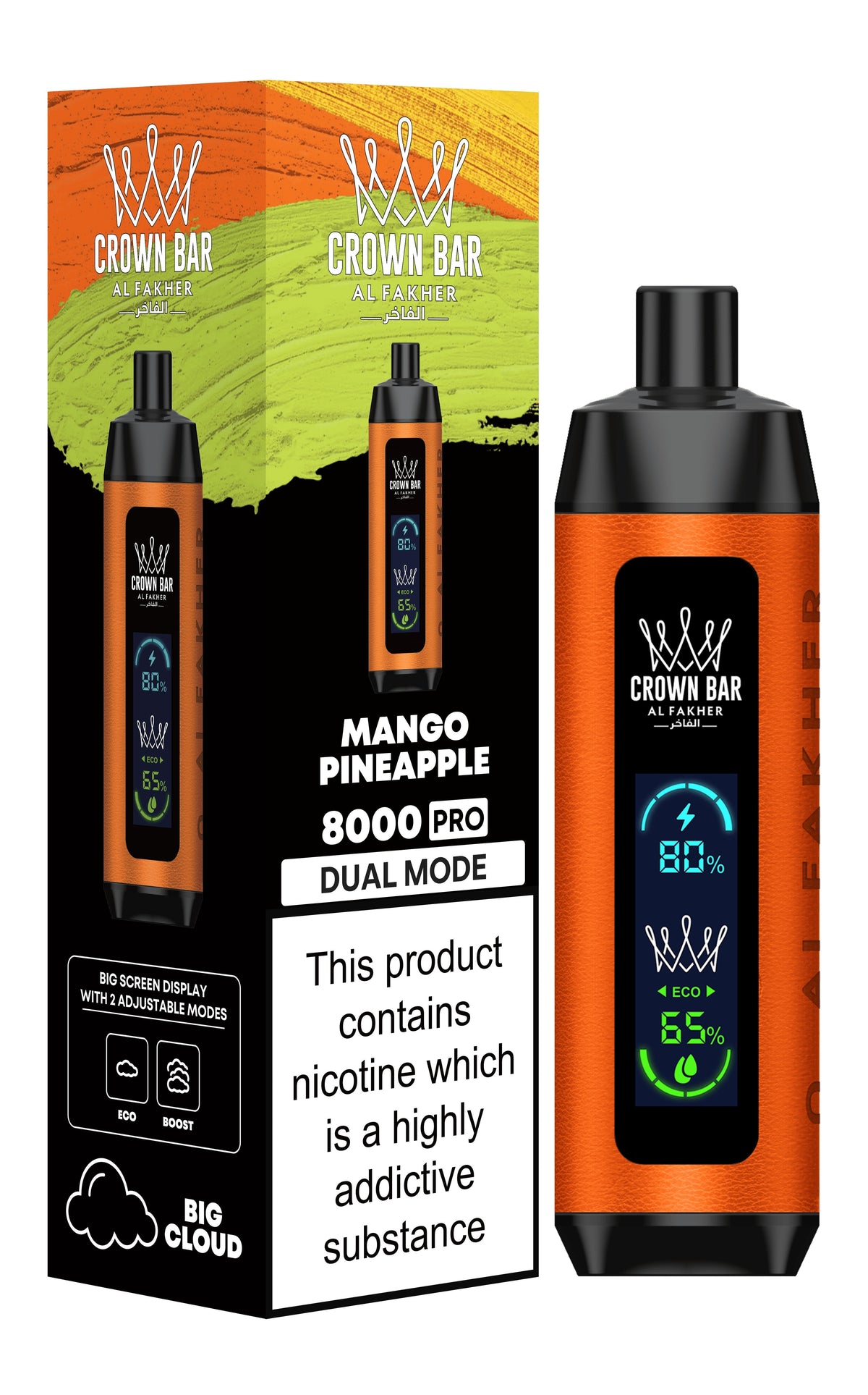 Al Fakher Crown Bar Pro Disposable Vape - 8,000 Puffs