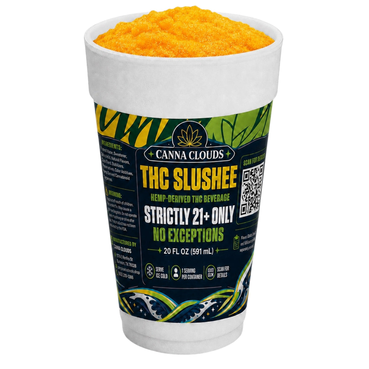 Canna Clouds D9 Slushies - 100mg