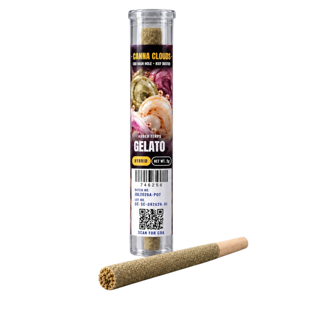 Canna Clouds CBD Hash Hole Kief Dusted Pre-Rolls - 2g