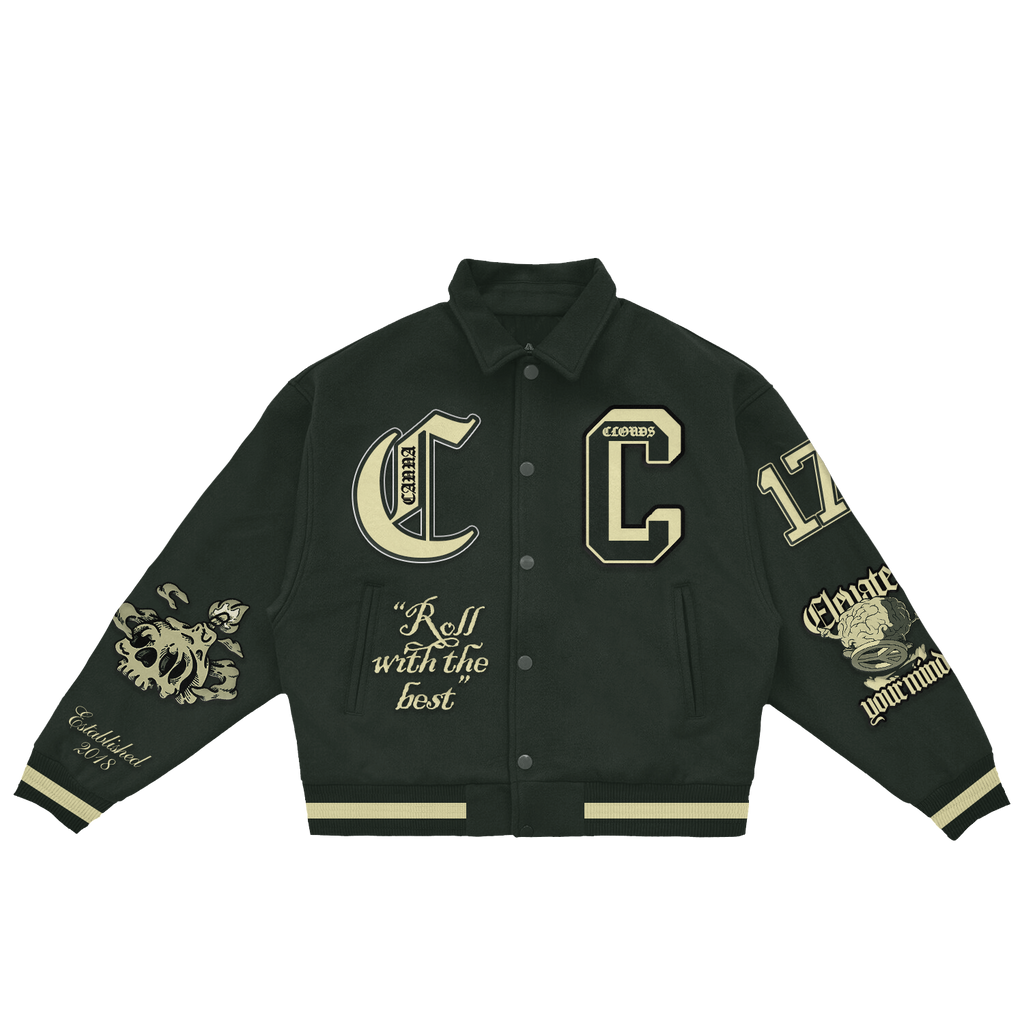 Canna Clouds Varsity Jacket