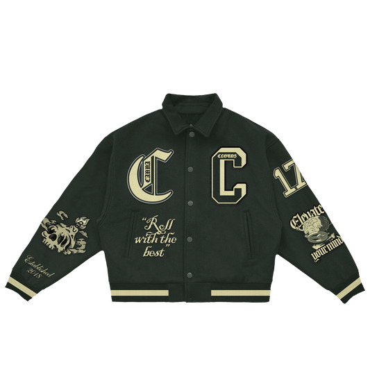 Canna Clouds Varsity Jacket