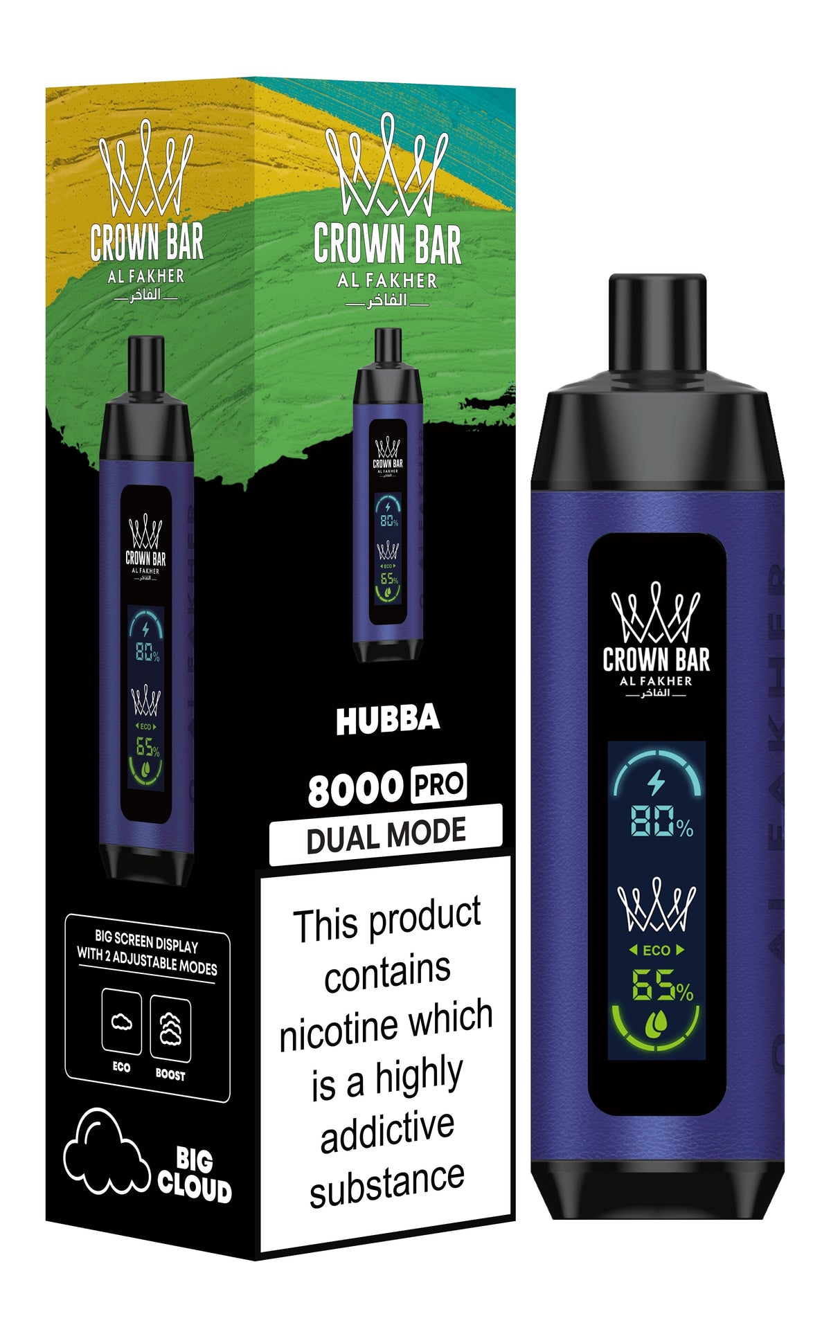 Al Fakher Crown Bar Pro Disposable Vape - 8,000 Puffs
