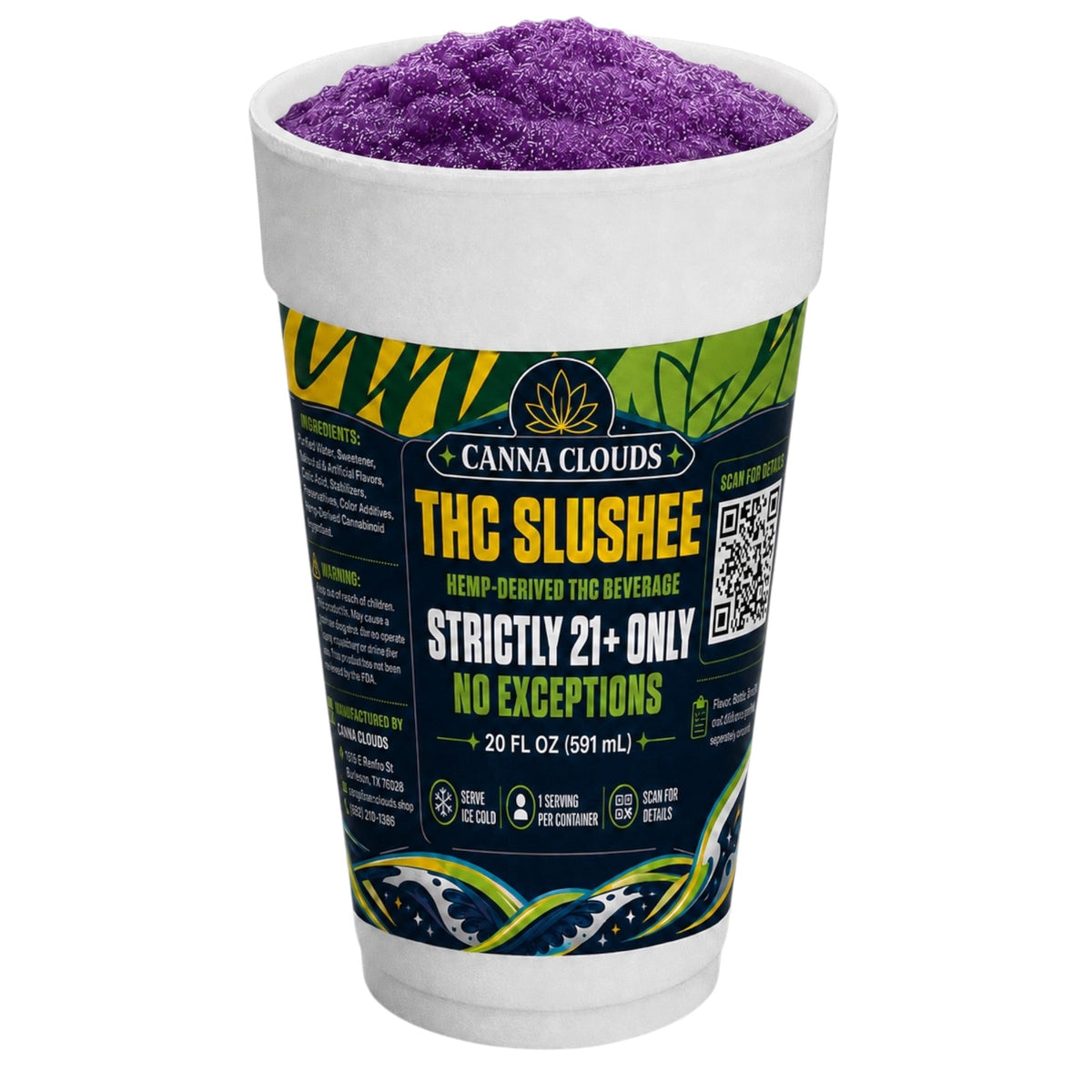 Canna Clouds D9 Slushies - 100mg