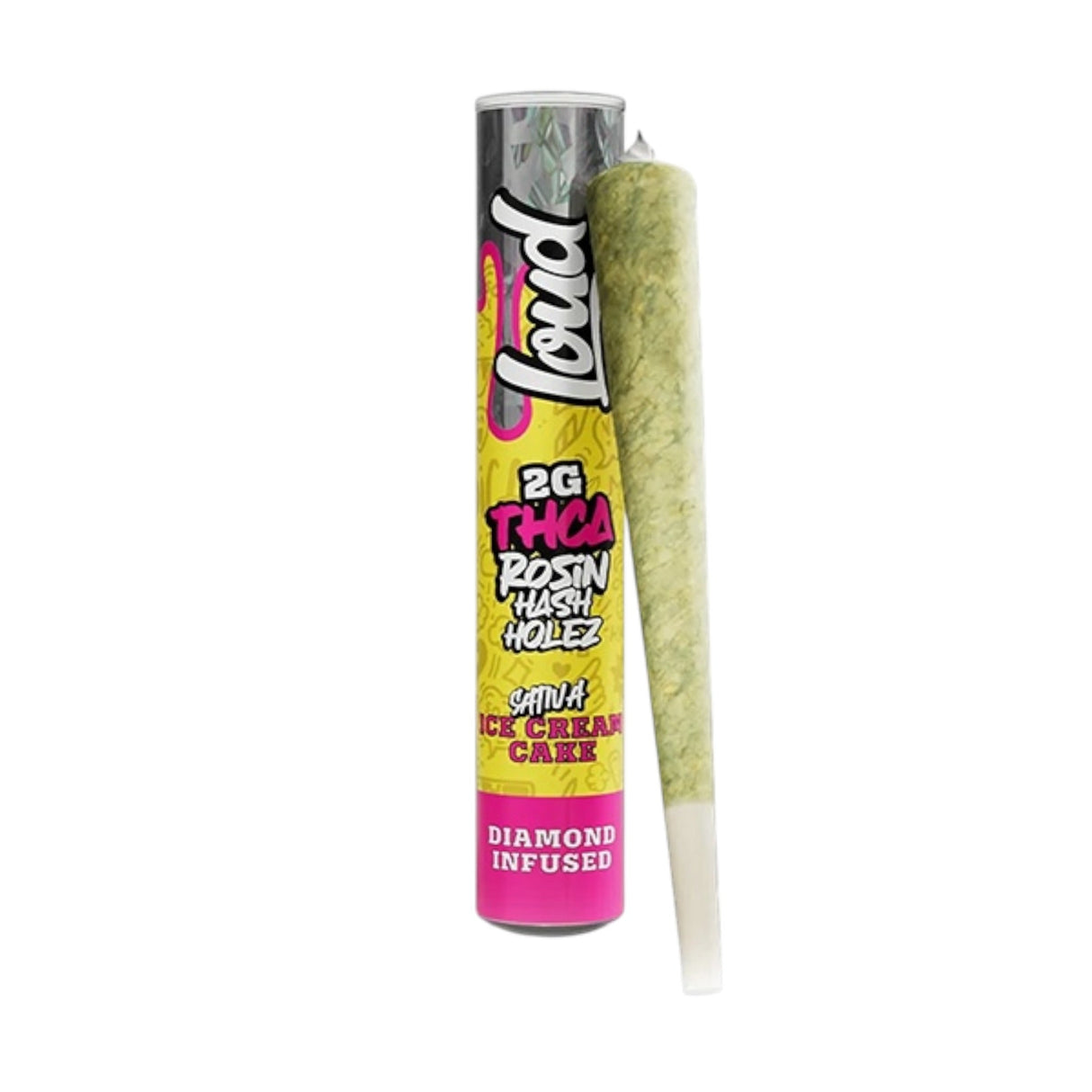 Loud THC-A Rosin Hash Holez Diamond Infused Pre-Rolls - 2g