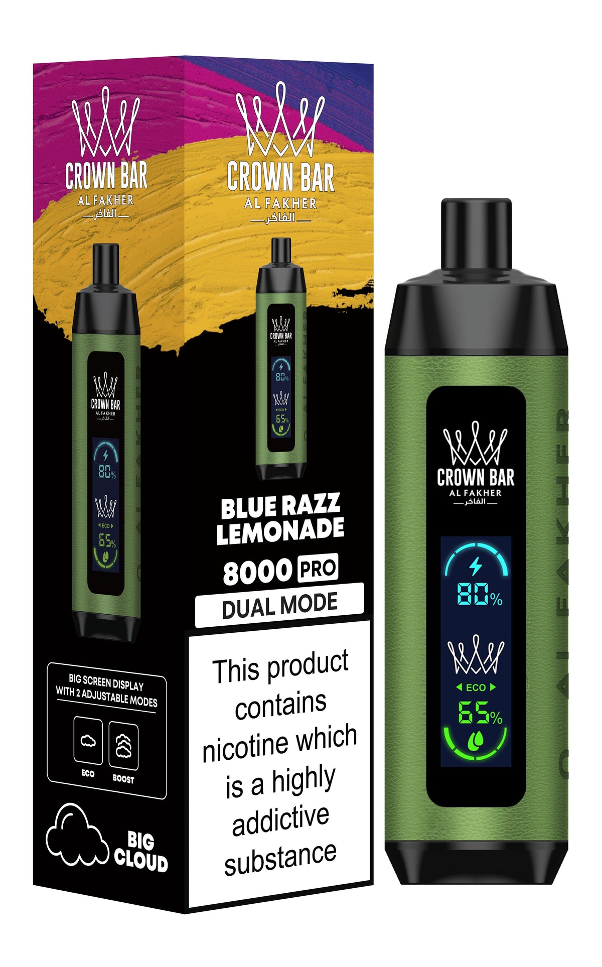 Al Fakher Crown Bar Pro Disposable Vape - 8,000 Puffs