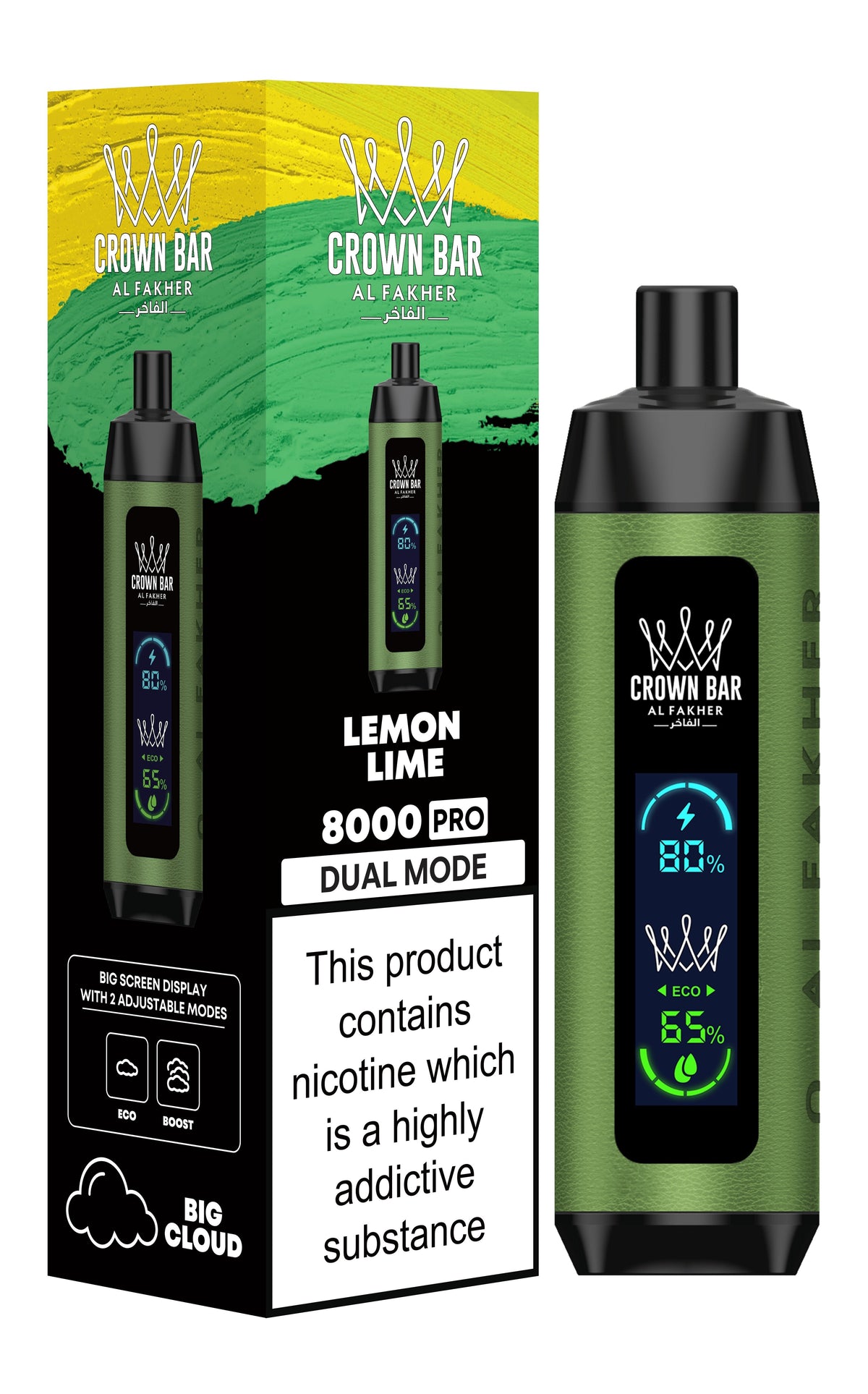 Al Fakher Crown Bar Pro Disposable Vape - 8,000 Puffs