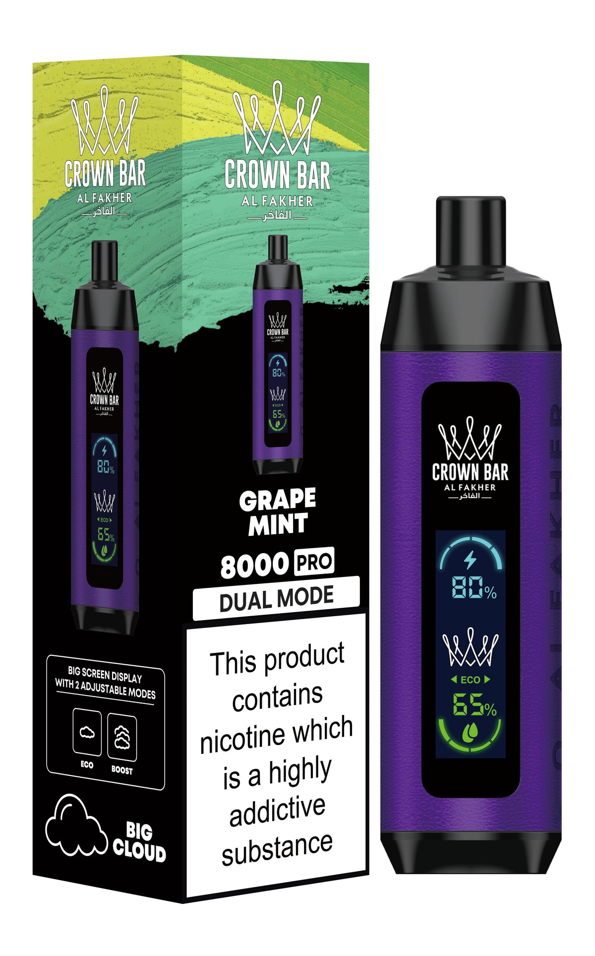 Al Fakher Crown Bar Pro Disposable Vape - 8,000 Puffs