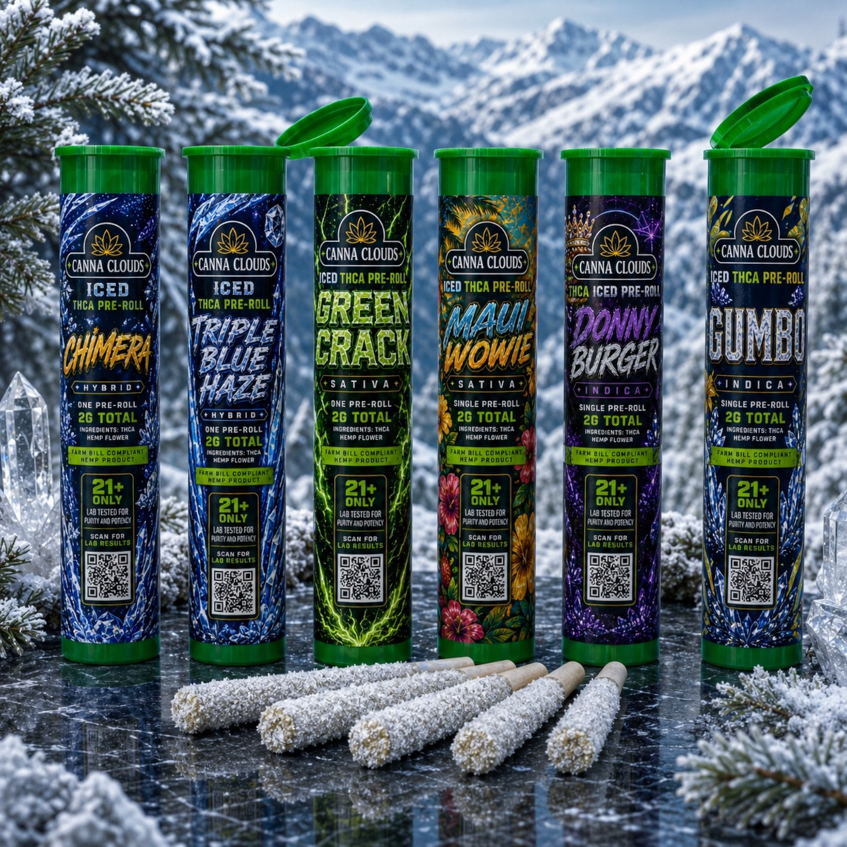 Canna Clouds Diamond THC-P Pre-Rolls - 2g