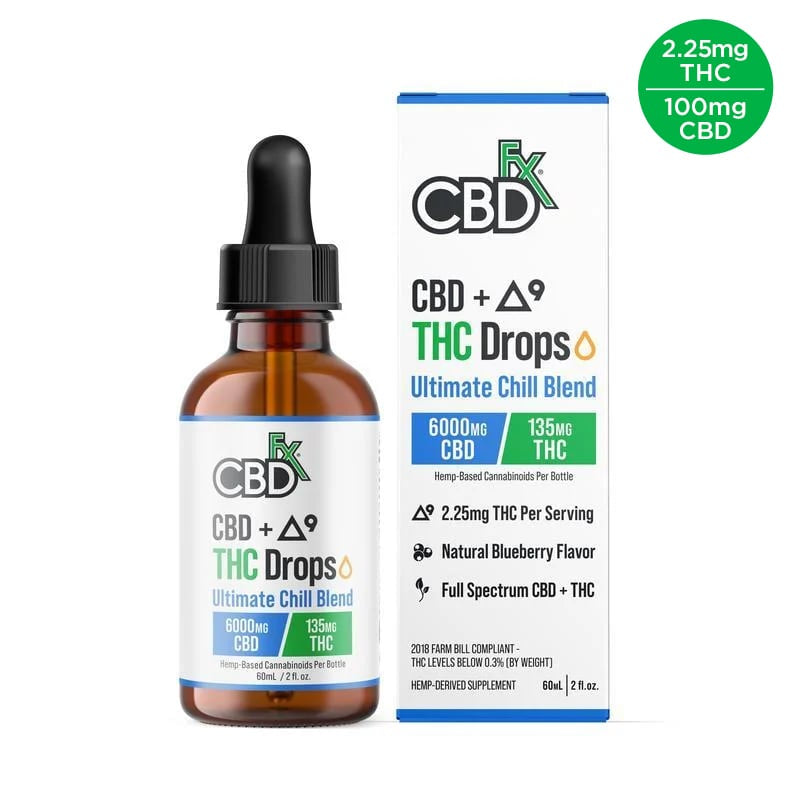 CBDfx Delta-9 THC Oil Drops Ultimate Chill Blend