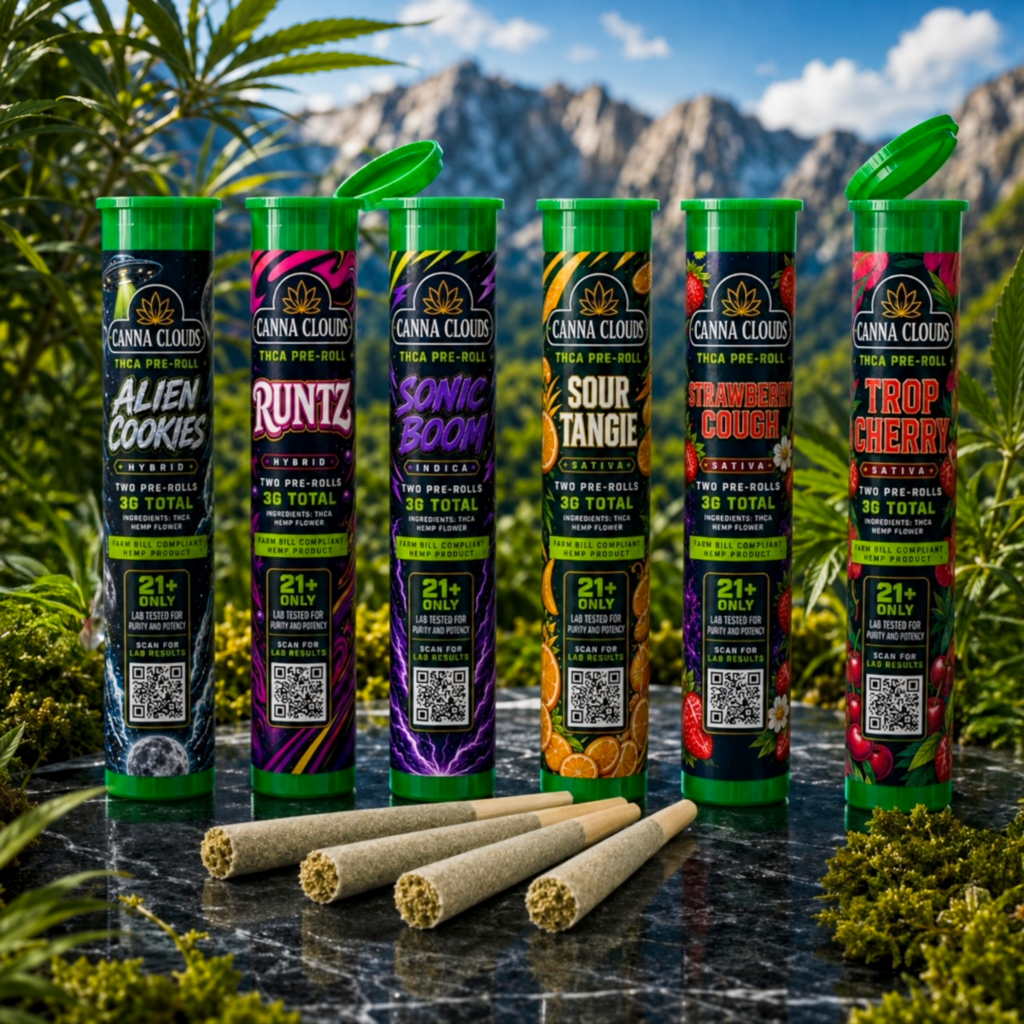 Canna Clouds THC-P Pre-Rolls - 3g