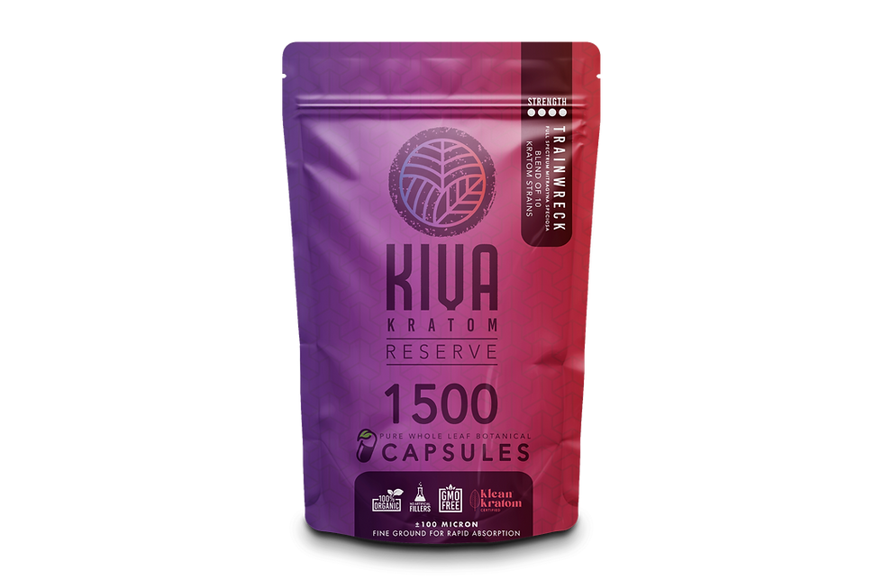 KIVA Kratom Reserve Pure Whole Leaf Botanical Capsules