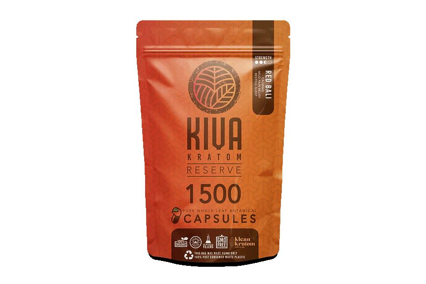 KIVA Kratom Reserve Pure Whole Leaf Botanical Capsules